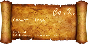 Csomor Kinga névjegykártya